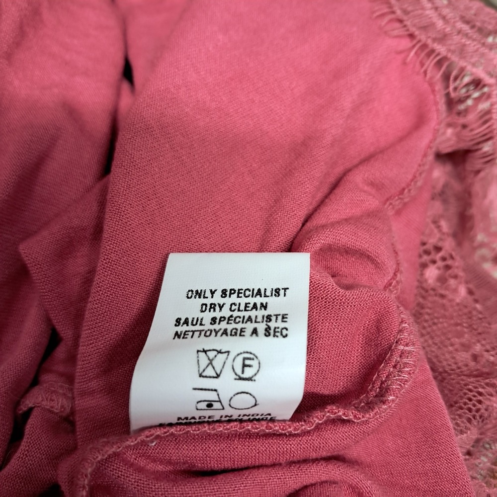 Anthropologie Blank London Top Women's XS Pink Lace Embroidered Romantic Boho - Picture 5 of 11